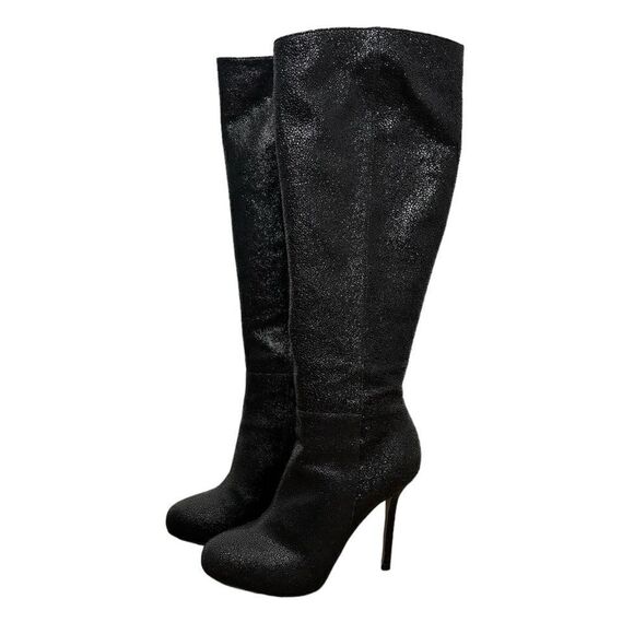 Sergio Rossi black over knee boots - Picture 1 of 9